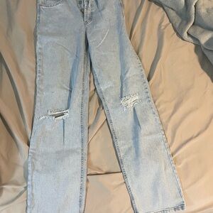 Wild Fable Light Blue Distressed Flare Jeans